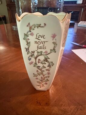 Vintage Lenox Love Is Collection Porcelain Vase
